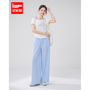 韩版 2025夏季 新款 甜美休闲风设计感上下套裤 爱依服时尚 IEF 套装