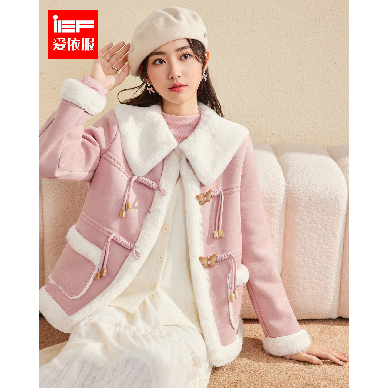 IEF/爱依服皮衣外套女2025新款爆款洋气高级感仿皮巨好看保暖