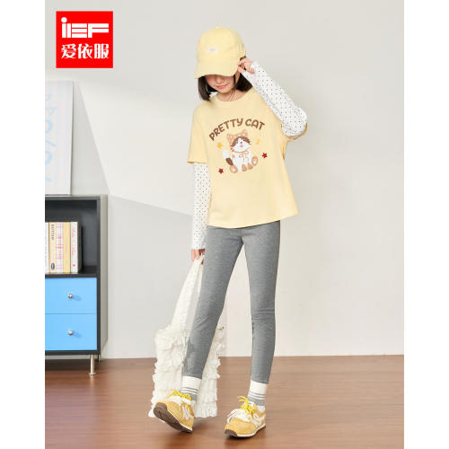 MINIIEF【爱依服童装】2026秋冬新款时尚洋气百搭女童针织打底裤