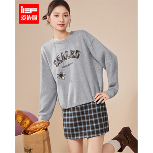 韩版 新款 休闲通勤气质减龄上下套裙 爱依服一整套穿搭2025秋季 IEF