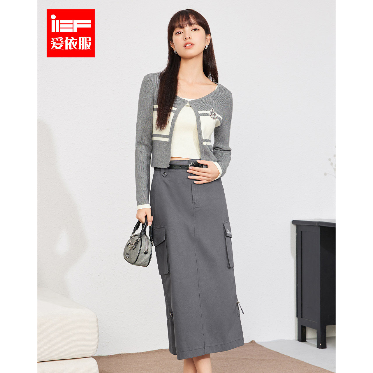 IEF/爱依服套装2023秋季新款美式甜酷俏皮学院风时尚毛织上下套裙怎么样,好用不?