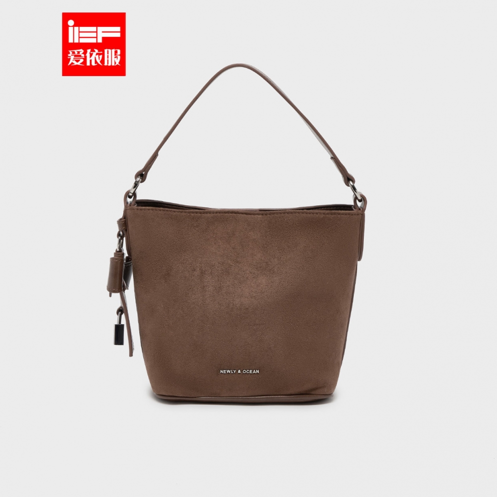 IEF/爱依服女包2025新款时尚复古风通勤设计感百搭手提小号水桶包