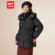 IEF 通勤简约保暖连帽羽绒中外套 日常百搭时尚 爱依服2025冬季 新款