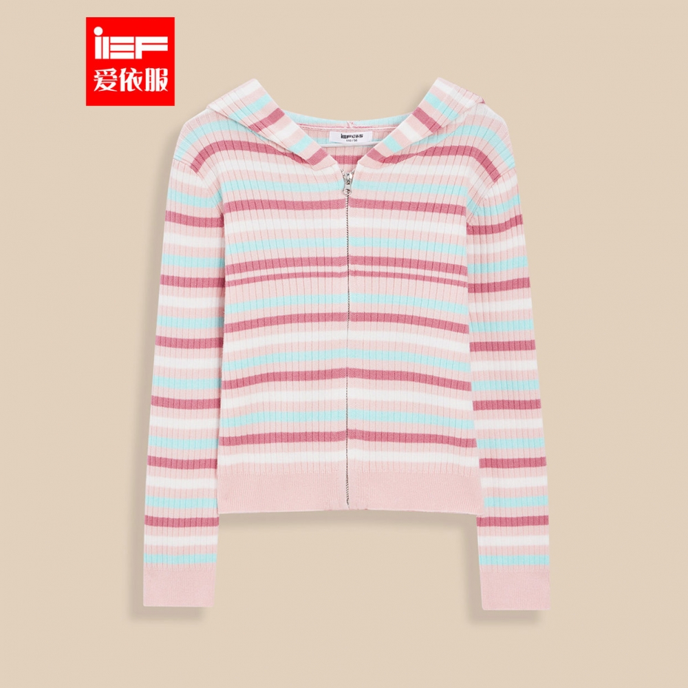 MINIIEF【爱依服童装】2025秋季新款韩版甜美洋气女童毛织外套