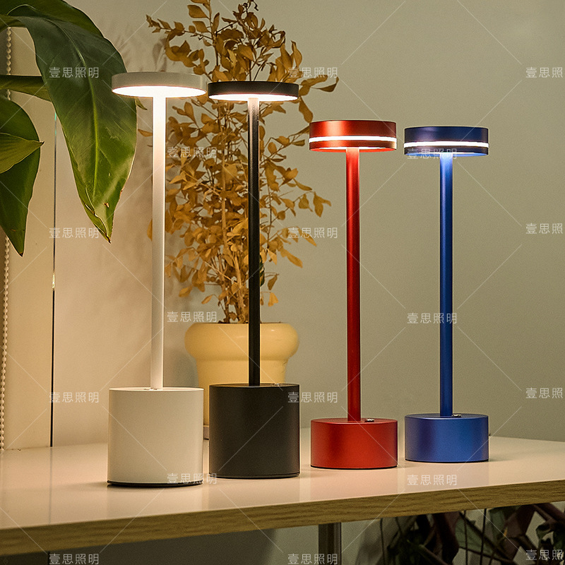 充电台灯工字台灯tpyeC现代简约KTV触摸酒吧Bar小夜灯亚马逊