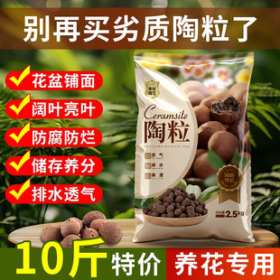 陶粒垫底养花专用营养土多肉盆栽铺面石水培轻质粒防烂根透气陶土