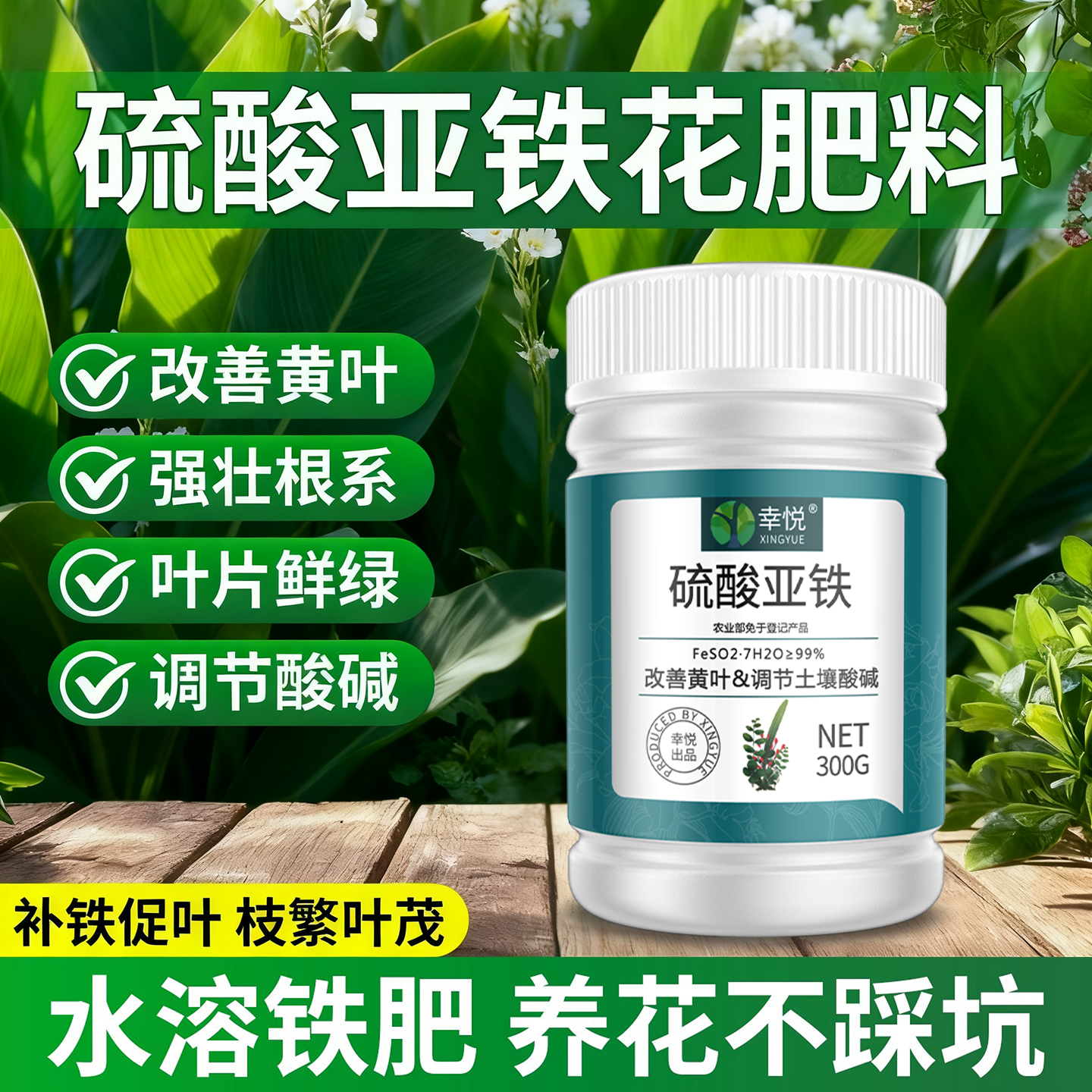 硫酸亚铁花肥料喜酸植物水溶肥