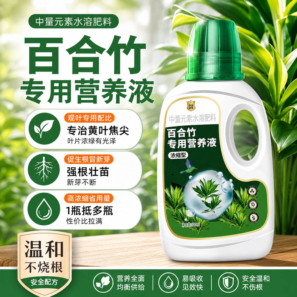 百合竹专用营养液生根壮苗改善黄图片