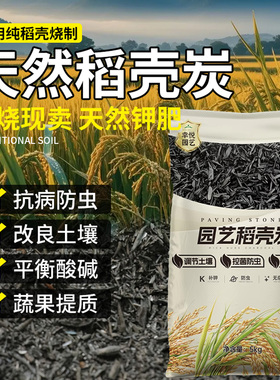 稻壳炭园艺草木灰养花种菜碳化谷壳颗粒纯天然钾肥农家肥环保肥料