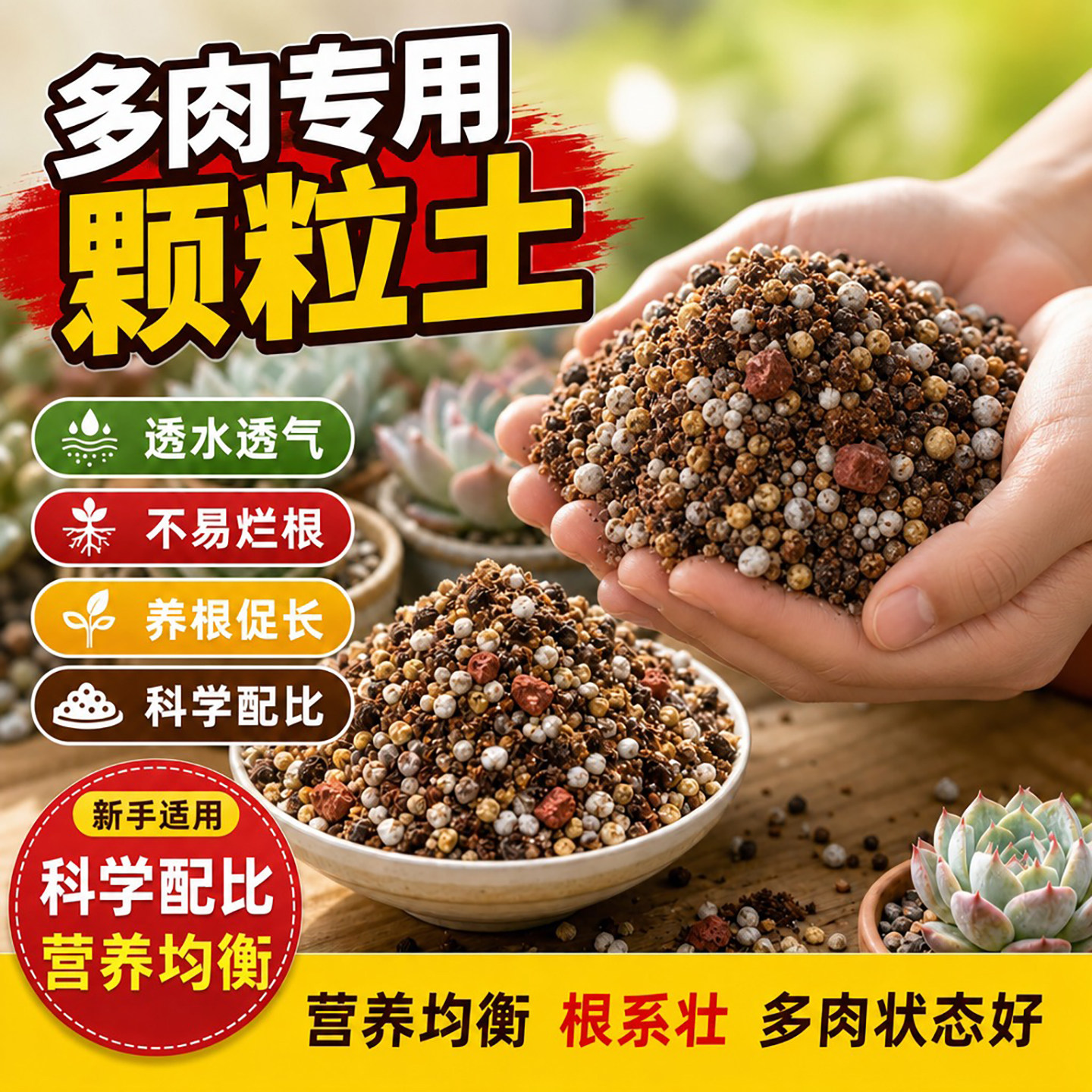 多肉专用70颗粒土疏松透气图片