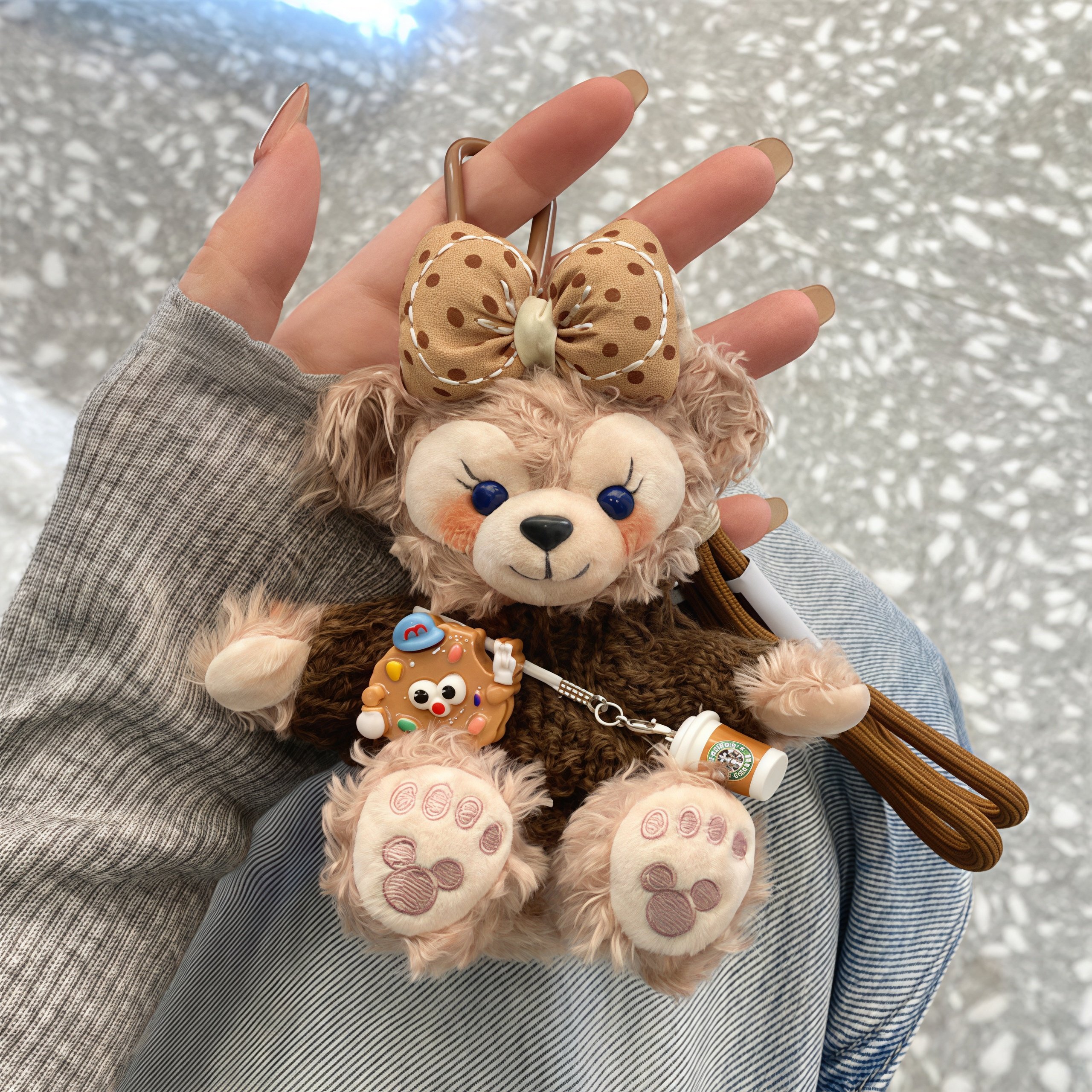 2026年新款雪莉玫玩偶包包挂件毛绒公仔钥匙扣达菲熊小熊娃娃挂饰