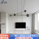 现代创意客厅吊灯北欧简约几何线条卧室餐厅灯别墅样板房设计师灯