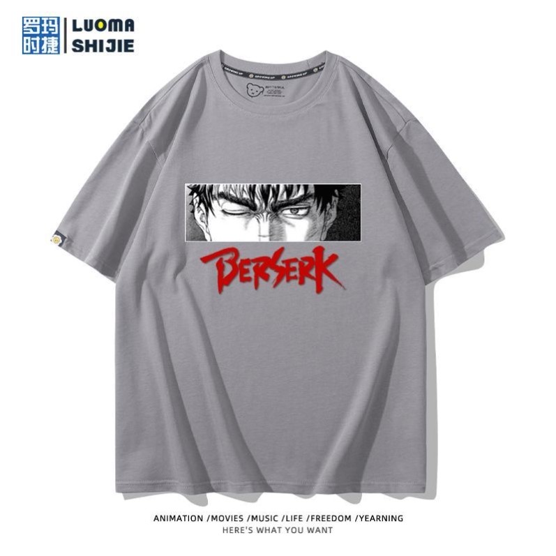 剑风传奇Berserk烙印战士动漫周边T恤衫三浦健太郎男夏季纯棉短袖