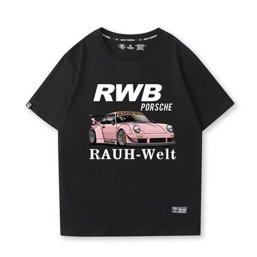 保911时捷GT3RS跑车运动短袖定制改装潮牌T恤夏儿童纯棉上衣休闲