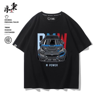BMW宝马m4汽车图案短袖MPOWER部门性能车迷文化衫儿童上衣T恤