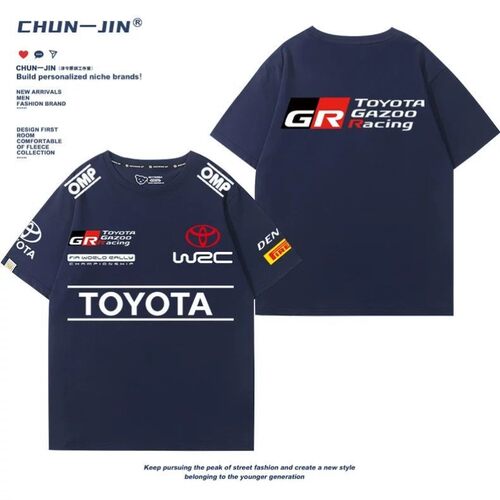 丰田TOYOTA车队服GR赛车衣服短袖男款夏季休闲宽松纯棉潮牌T恤衫