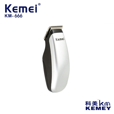 科美KM-666迷你理发器干电池便携式静音降噪理发推子家庭款电推剪