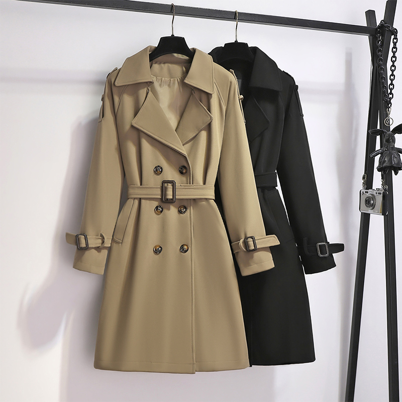 卡其色风衣外套女中长款2025春秋新款韩版宽松收腰英伦风流行大衣