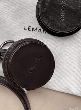 「Maroon」在途 Lemaire 牛皮圆形卷尺量尺毛衣项链配件挂件