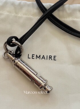 「Maroon」待补货 Lemaire 25春夏 ACME 可调节 中性银色口哨项链