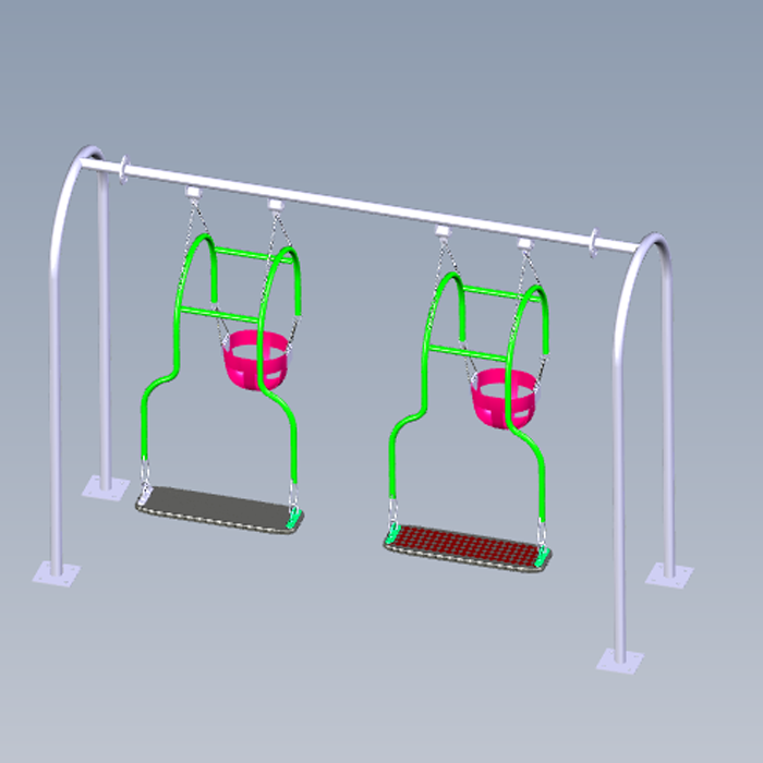 儿童宝宝秋千架模型图纸01200727