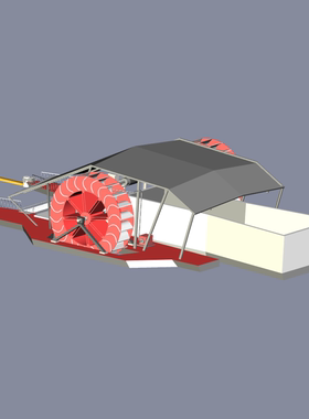 河流清污机模型三维图纸01200825