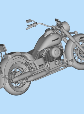 DragStar XVS650 V-Star 摩托车01211118STL格式三维图纸