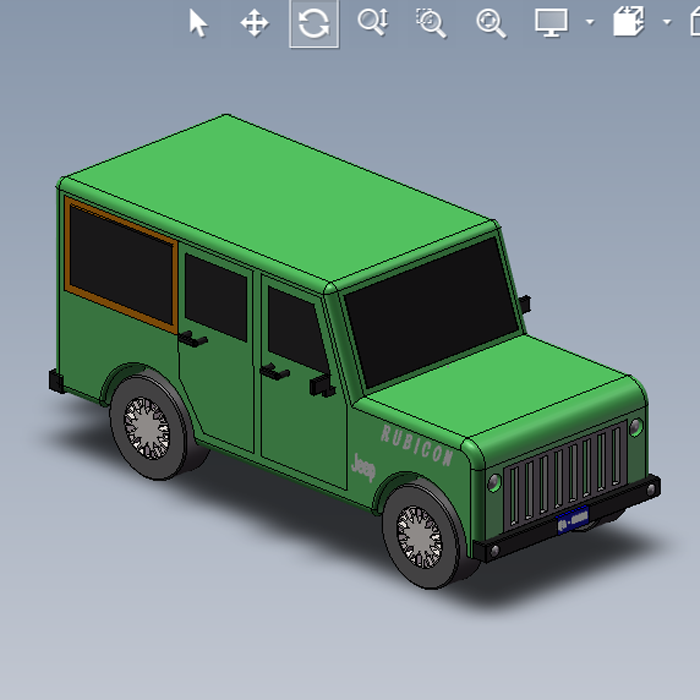 solidworks玩具吉普车模型图纸01200811