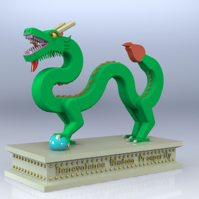 龙工艺品模型图纸01200909