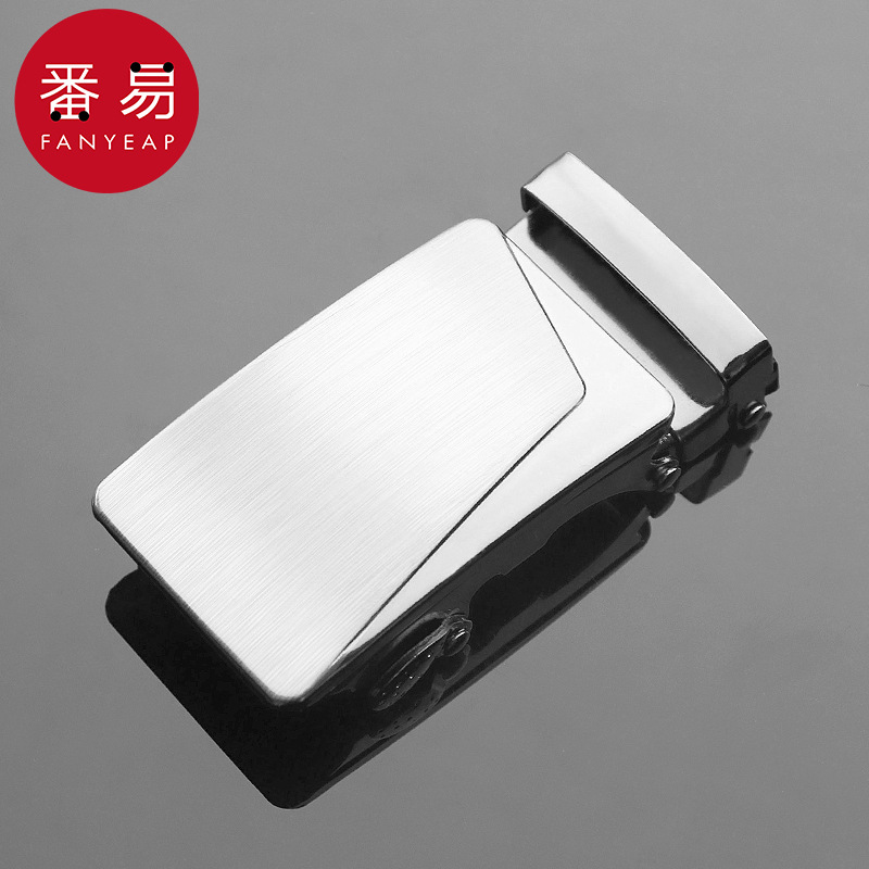 皮带扣AB1S244-腰带头卡扣皮带头卡扣配件简约双拼银色扣头