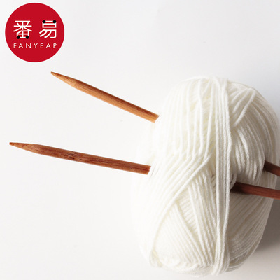 毛衣针/竹AE1S50-木制棒针织围巾编织工具直针粗针帽子打毛线