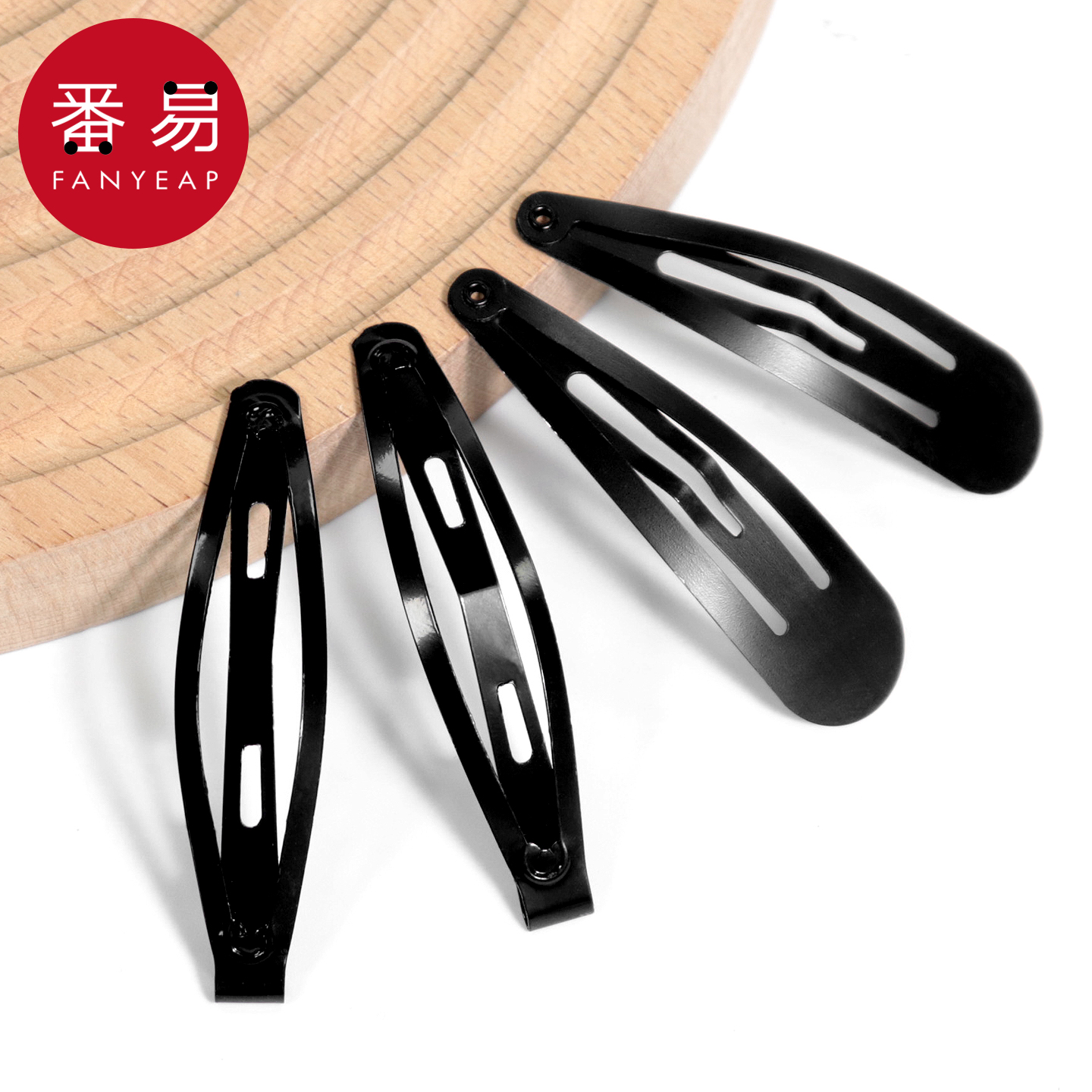 黑色简约风碎发边夹刘海网红卡子