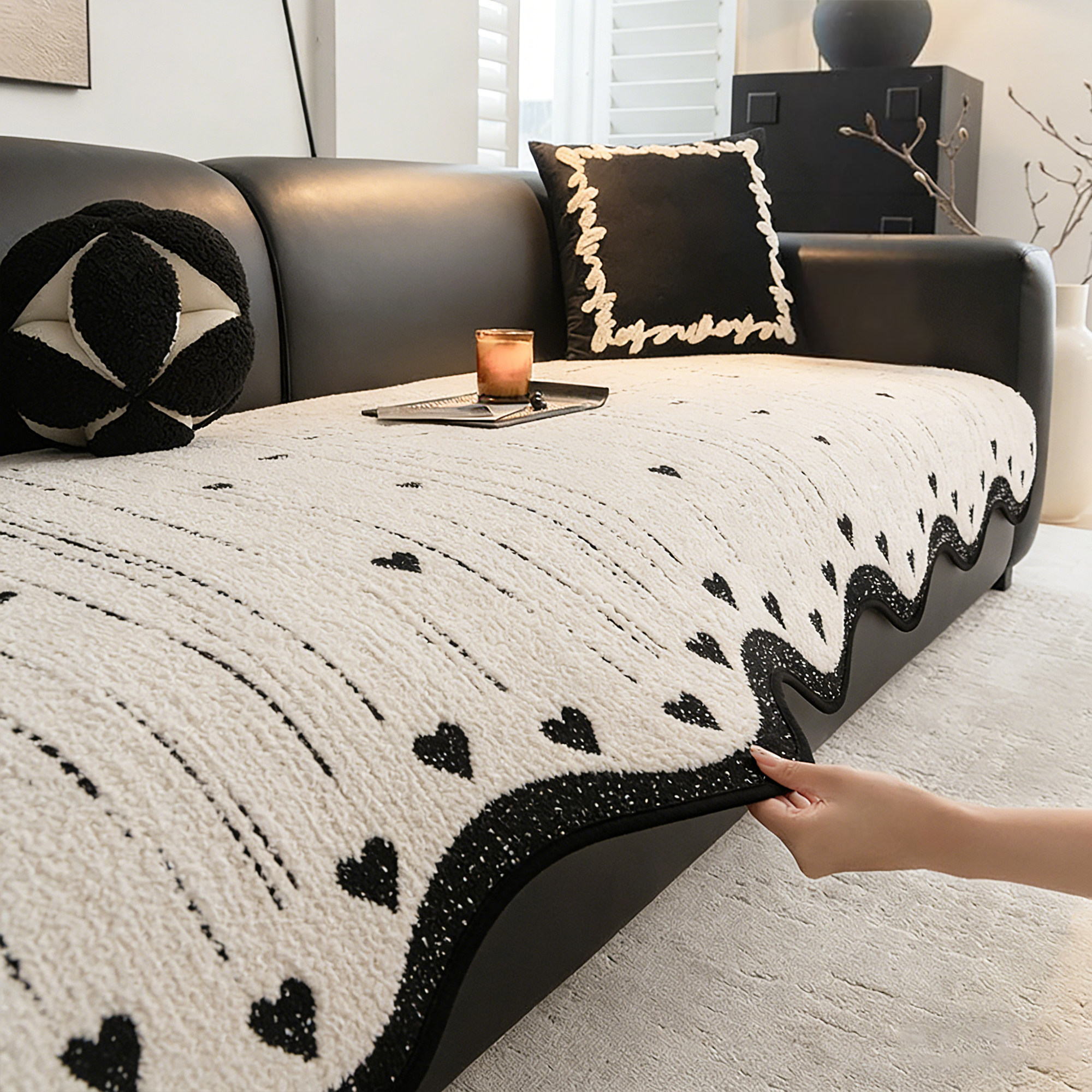 沙发垫冬2025新款座垫固定防滑垫子加厚防猫抓垫布一片式套罩毯子,居家布艺,沙发垫,淘宝优惠券,粉丝福利购,淘宝优惠卷