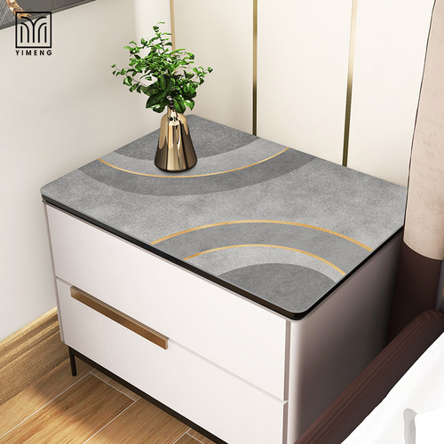 简约高级灰！轻奢床头柜垫