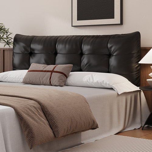 高回弹蜡油皮立体床头靠背