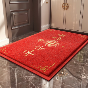 出入平安丝圈地垫入户门垫耐脏家用大门口进门除尘脚垫地毯门外wu