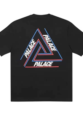 Palace Basically A Tri-Freg 线条字母三角印花 男女宽松短袖T恤