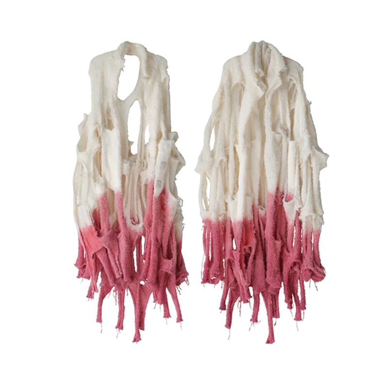 双重人格马海毛编织连衣裙