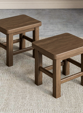 实木小凳子家用矮凳方凳小板凳木质换鞋凳简约圆凳网红客厅木凳子