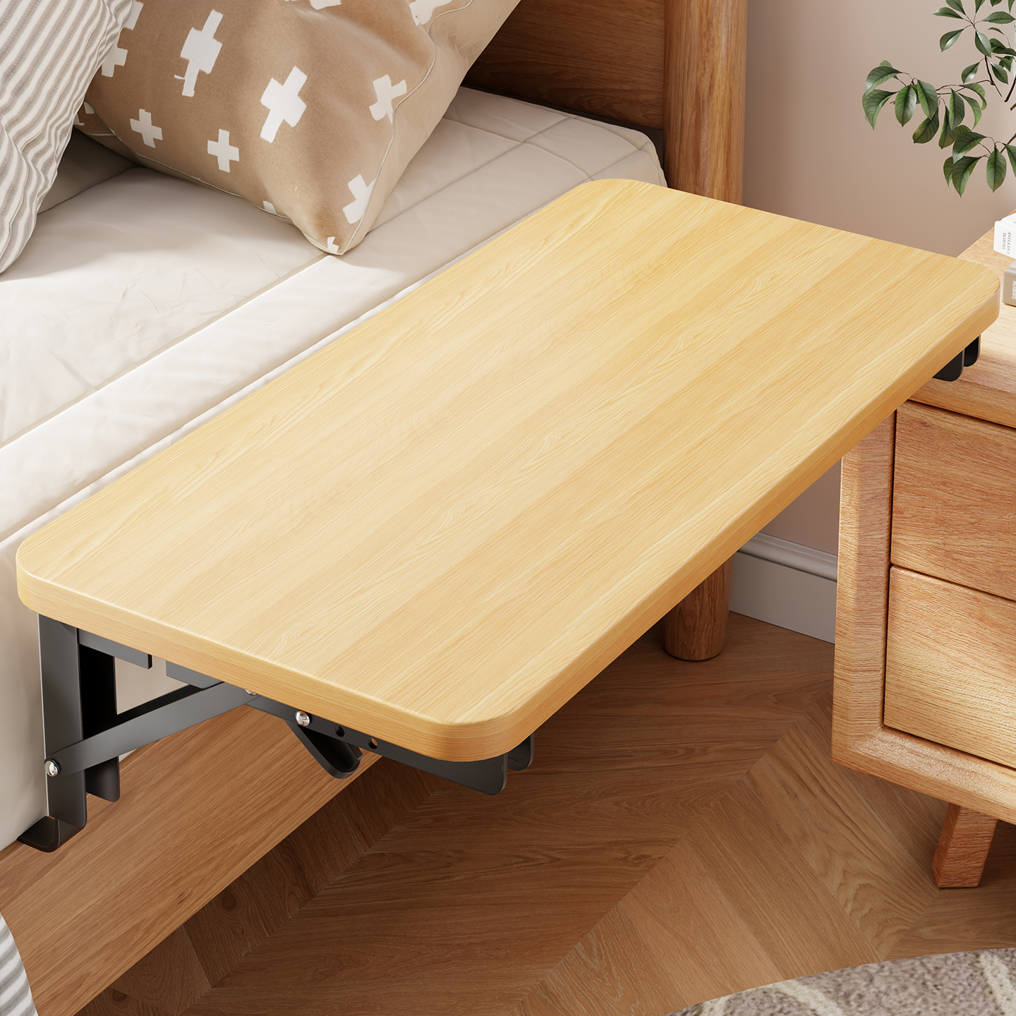 床头柜子可收纳折叠置物架