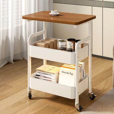 可移动奶油风小推车客厅零食