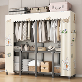 免安装 一体简易组装 卧室家用布衣柜加厚结实耐用折叠全钢架出租房