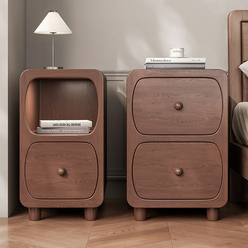 床头柜小型窄带灯实木床边柜卧室迷你超窄柜子窄置物架出租屋