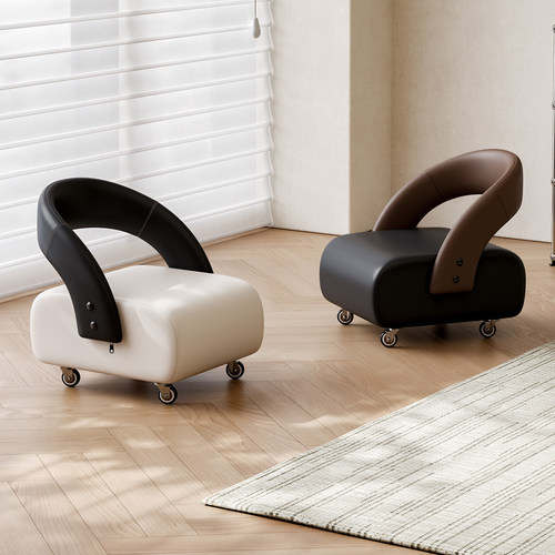 换鞋矮凳轻奢现代单人休闲溜溜凳小户客厅家用异形靠背阳台溜溜凳