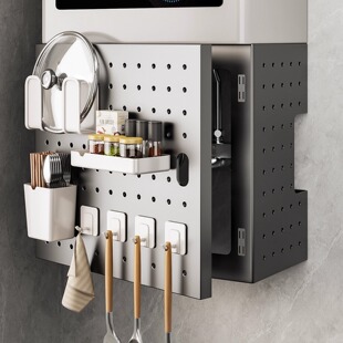 热水器遮挡罩开门洞洞板厨房置物架燃气管道装 饰遮挡管线遮丑挡板