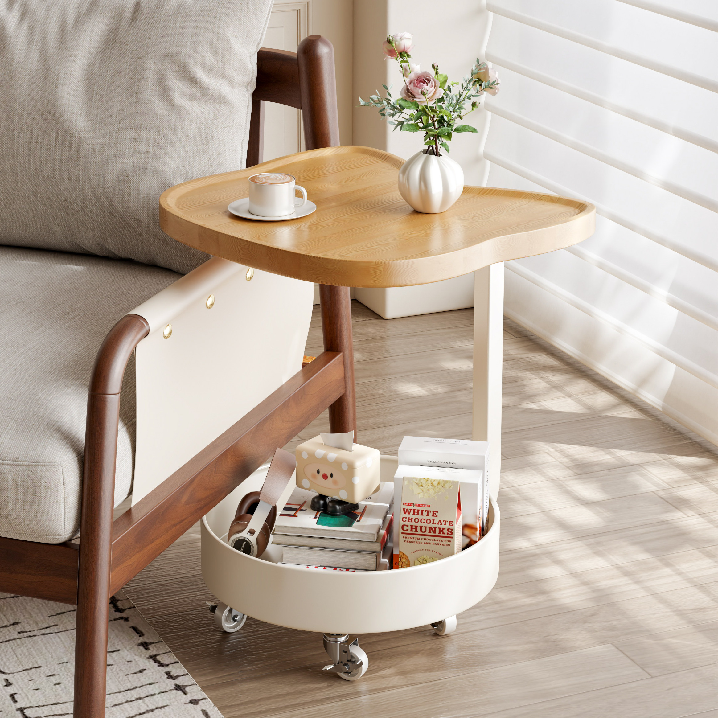 边几可移动沙发边几创意小推车高级感轻奢客厅小桌子家用置物茶几,住宅家具,角几/边几,淘宝优惠券,粉丝福利购,淘宝优惠卷