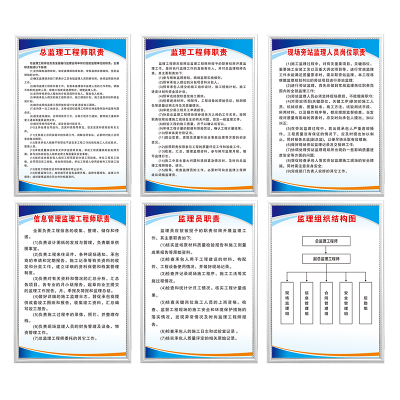 监理人员工作岗位职责