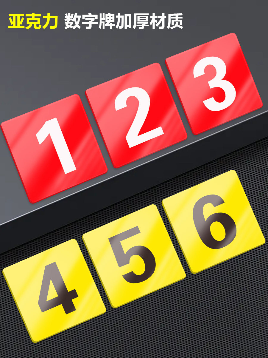 方形号码标识牌防水英文字母幼儿园直播活动编号比赛餐桌台序号楼层门