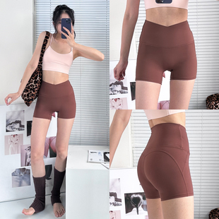 yiyi推荐免穿内裤高腰收腹健身短裤女瑜伽三分裤提臀运动紧身短裤