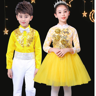 秋收玉米粒主题服装黄色儿童演出服幼儿园舞蹈丰收稻田麦穗朗诵